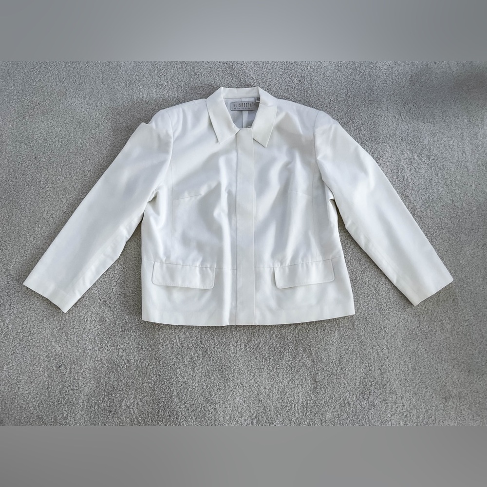 Liz Claiborne White Cotton Jacket